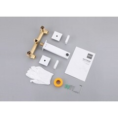 Смеситель для раковины встраиваемый Abber Daheim двухвентильный белый матовый (AF82122W) - фото 4