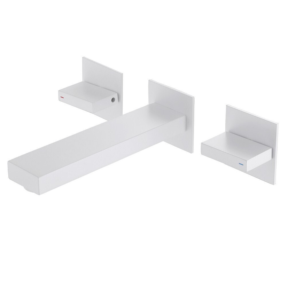 

Смеситель для раковины встраиваемый Abber Daheim двухвентильный белый матовый (AF82122W)