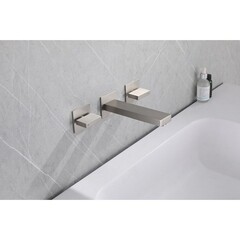 Смеситель для раковины встраиваемый Abber Daheim двухвентильный сатин (AF82122SP) - фото 3