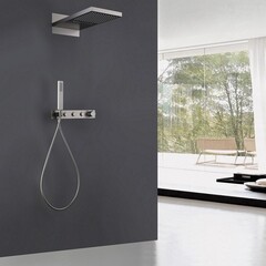 Душевая система Abber Rund встраиваемая с верхним душем с лейкой сатин (AF8752SP) - фото 3