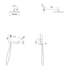 Душевая система Abber Rund встраиваемая с верхним душем с лейкой золото матовое (AF8718G) - фото 2