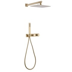 Душевая система Abber Rund встраиваемая с верхним душем с лейкой золото матовое (AF8718G)