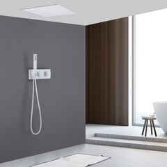 Душевая система Abber Daheim встраиваемая с верхним душем с лейкой белая матовая (AF8255W) - фото 2