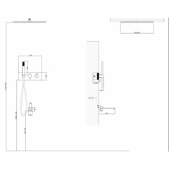 Душевая система Abber Daheim встраиваемая с верхним душем с лейкой с изливом сатин (AF8254SP) - фото 2