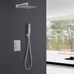 Душевая система Abber Daheim встраиваемая с верхним душем с лейкой белая матовая (AF8251W) - фото 3