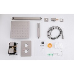 Душевая система Abber Daheim встраиваемая с верхним душем с лейкой сатин (AF8251SP) - фото 4