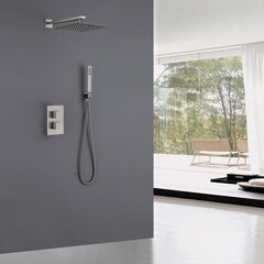 Душевая система Abber Daheim встраиваемая с верхним душем с лейкой сатин (AF8251SP) - фото 3