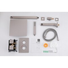 Душевая система Abber Daheim встраиваемая с верхним душем с лейкой с изливом сатин (AF8250SP) - фото 4