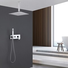 Душевая система Abber Daheim встраиваемая с верхним душем с лейкой хром матовый (AF8221) - фото 3