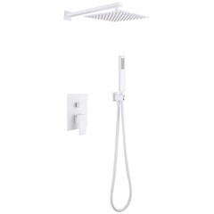 Душевая система Abber Daheim встраиваемая с верхним душем с лейкой белая матовая (AF8219W)