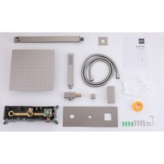 Душевая система Abber Daheim встраиваемая с верхним душем с лейкой сатин (AF8218SP) - фото 4