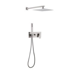 Душевая система Abber Daheim встраиваемая с верхним душем с лейкой сатин (AF8218SP) - фото 1