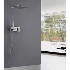 Душевая система Abber Daheim встраиваемая с верхним душем с лейкой сатин (AF8218SP) - фото 3