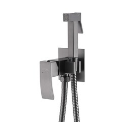 Смеситель с гигиеническим душем встраиваемый Abber Wasserfall со скрытой частью в комплекте никель (AF8625NG) - фото 4