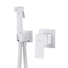 Смеситель с гигиеническим душем встраиваемый Abber Daheim со скрытой частью в комплекте белый матовый (AF8225W) - фото 2