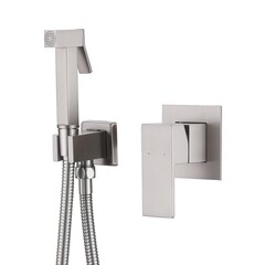 Смеситель с гигиеническим душем встраиваемый Abber Daheim со скрытой частью в комплекте сатин (AF8225SP) - фото 4