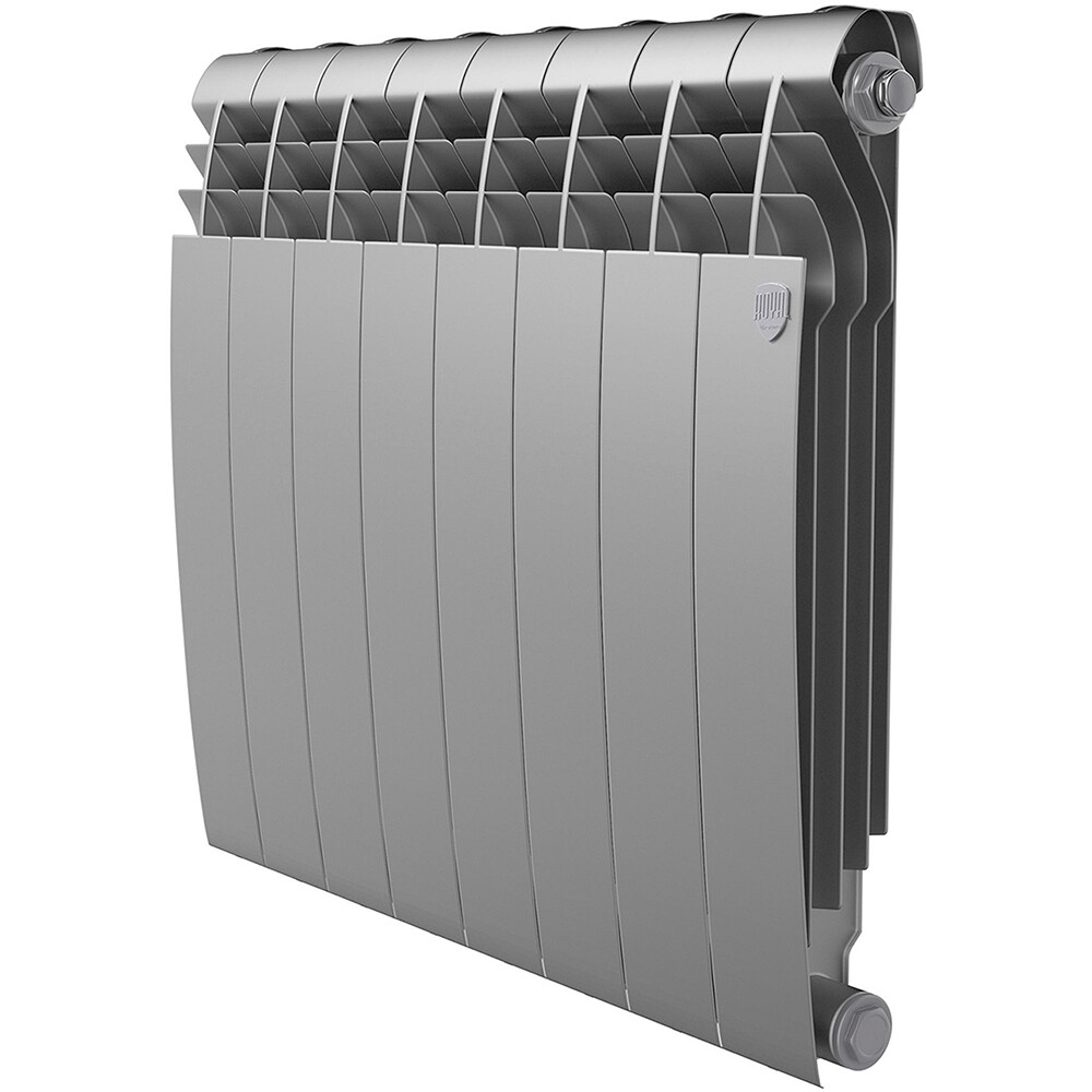 Радиатор биметаллический Royal Thermo BiLiner B 500 мм 8 секций 1" боковое подключение серебристый