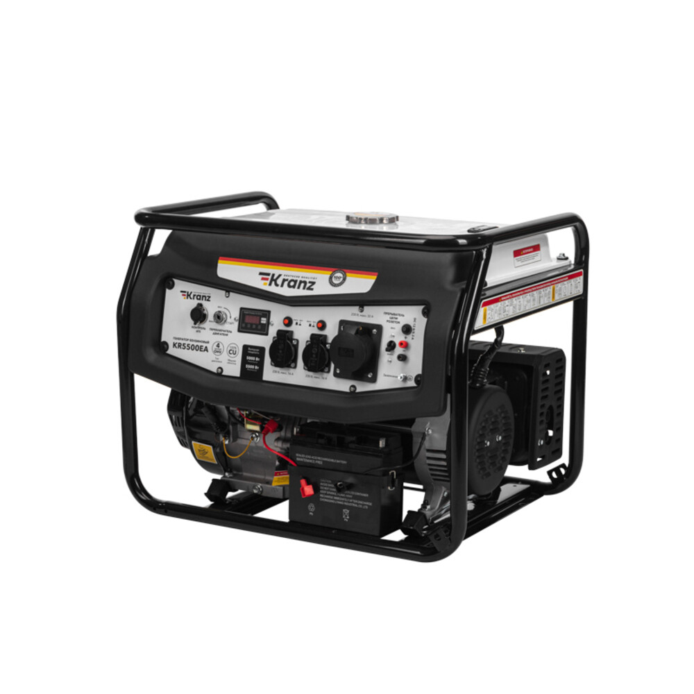 

Генератор бензиновый Kranz KR5500EA 5 кВт с электростартером (KR-16-1135)