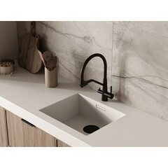 Смеситель для кухни Cersanit Vivo черный с высоким изливом с подключением к фильтру однорычажный (68218) - фото 11