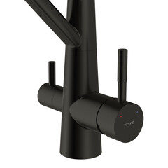 Смеситель для кухни Cersanit Vivo черный с высоким изливом с подключением к фильтру однорычажный (68218) - фото 8