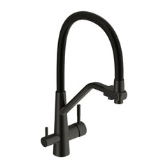 Смеситель для кухни Cersanit Vivo черный с высоким изливом с подключением к фильтру однорычажный (68218) - фото 6