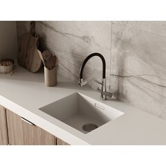 Смеситель для кухни Cersanit Vivo хром/черный с высоким изливом с подключением к фильтру однорычажный (68217) - фото 11