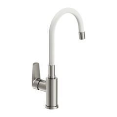 Смеситель для кухни Cersanit Moduo белый/хром с высоким изливом однорычажный (68232) - фото 8