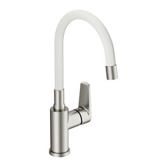 Смеситель для кухни Cersanit Moduo белый/хром с высоким изливом однорычажный (68232) - фото 4