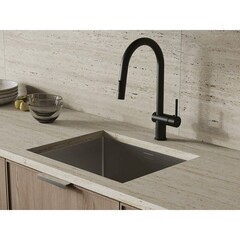 Смеситель для кухни Cersanit Brasko черный с высоким изливом с вытяжной лейкой однорычажный (68225) - фото 12