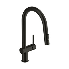 Изображение товара Смеситель для кухни Cersanit Brasko черный с высоким изливом с вытяжной лейкой однорычажный (68225)