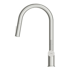 Смеситель для кухни Cersanit Brasko хром с высоким изливом с вытяжной лейкой однорычажный (64841) - фото 8