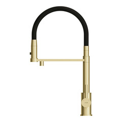 Смеситель для кухни Cersanit Zen черный/золото с высоким изливом с подключением к фильтру однорычажный (68251) - фото 7