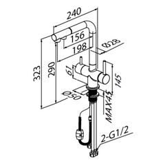 Смеситель для кухни Iddis Umbra черный с высоким изливом с подключением к фильтру однорычажный (UMBBLPFi05) - фото 9