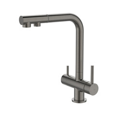 Смеситель для кухни Iddis Umbra графит с высоким изливом с подключением к фильтру однорычажный (UMBGMPFi05) - фото 1