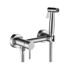 Смеситель с гигиеническим душем Haiba HB5520 со скрытой частью в комплекте сталь (550881)