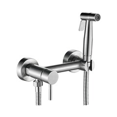 Смеситель с гигиеническим душем Haiba HB5520 со скрытой частью в комплекте сталь (550881)