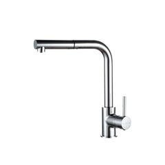 Смеситель для кухни Rossinka Z хром с высоким изливом с вытяжной лейкой с подключением к фильтру однорычажный (Z35-37) - фото 1