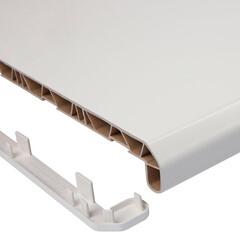 Подоконник ПВХ Danke 300х2000х18 мм сатин бьянко белый матовый - фото 3