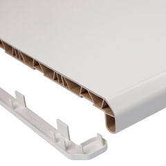 Подоконник ПВХ Danke 400х2000х18 мм сатин бьянко белый матовый - фото 3