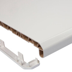 Подоконник ПВХ Danke 400х3000х18 мм сатин бьянко белый матовый - фото 3