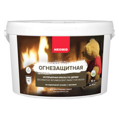 Краска Neomid по дереву огнезащитная интерьерная белая 10 л - фото 6