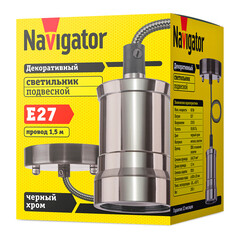 Светильник подвесной Navigator NIL-SF01-005 E27 60 Вт хром IP20 (61520) - фото 2