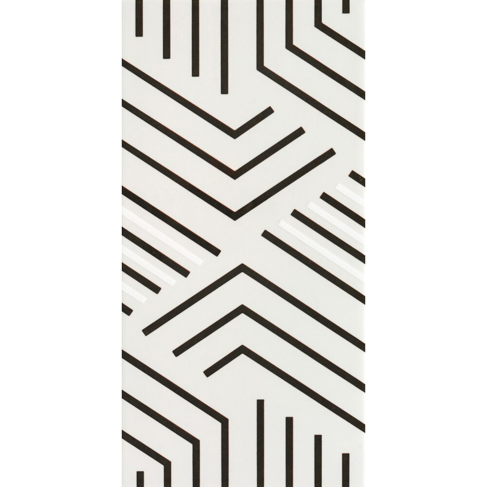 

Плитка облицовочная Lavelly Skandi Lines белая  мм (15 шт.=1,2 кв.м, Черный;белый