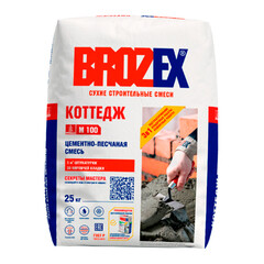Смесь цементно-песчаная (ЦПС) М100 Brozex Коттедж 25 кг