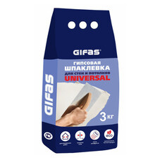 Шпаклевка гипсовая Gifas Universal универсальная белая 3 кг