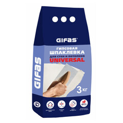 Шпаклевка гипсовая Gifas Universal универсальная белая 3 кг