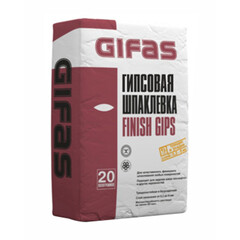 Шпаклевка гипсовая Gifas Finish Gips финишная белая 20 кг