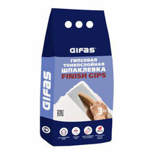 Шпаклевка гипсовая Gifas Finish Gips финишная белая 3 кг