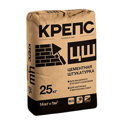 Штукатурка цементная Крепс ЦШ 25 кг