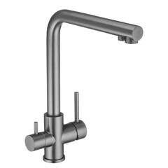 Смеситель для кухни Swedbe Selene Plus графит с высоким изливом с подключением к фильтру однорычажный (8151GT) - фото 1